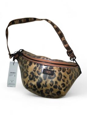 UGG Leopard Print Clear Crossbody Belt Bag - Brown